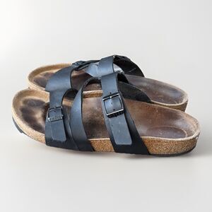 BIRKENSTOCK Salina Size 9 Black Leather Women Sandal Causal Comfort 40